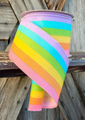 Pastel Vertical Stripe Ribbon, 2.5 Inch