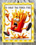 O What the French Fries, Summer Sign, French Fry Decor, Spring Sign