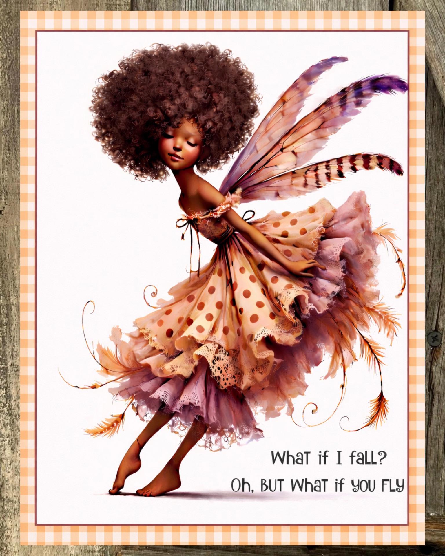 What If You Fly, Black Art, Everyday Sign, Motivational Decor, Motivational Wall Art