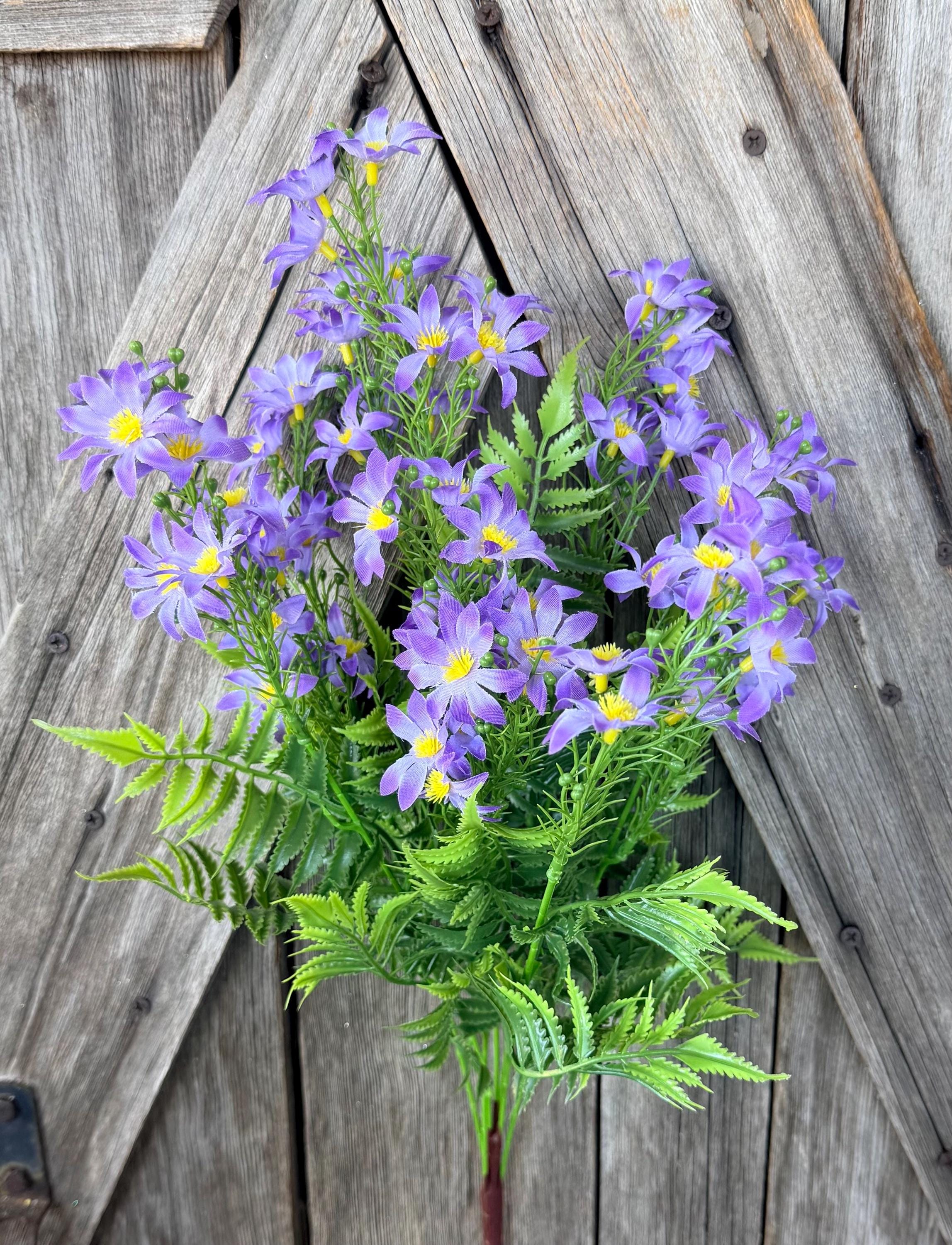 Purple Daisy Bush , Wreath Supply, Floral