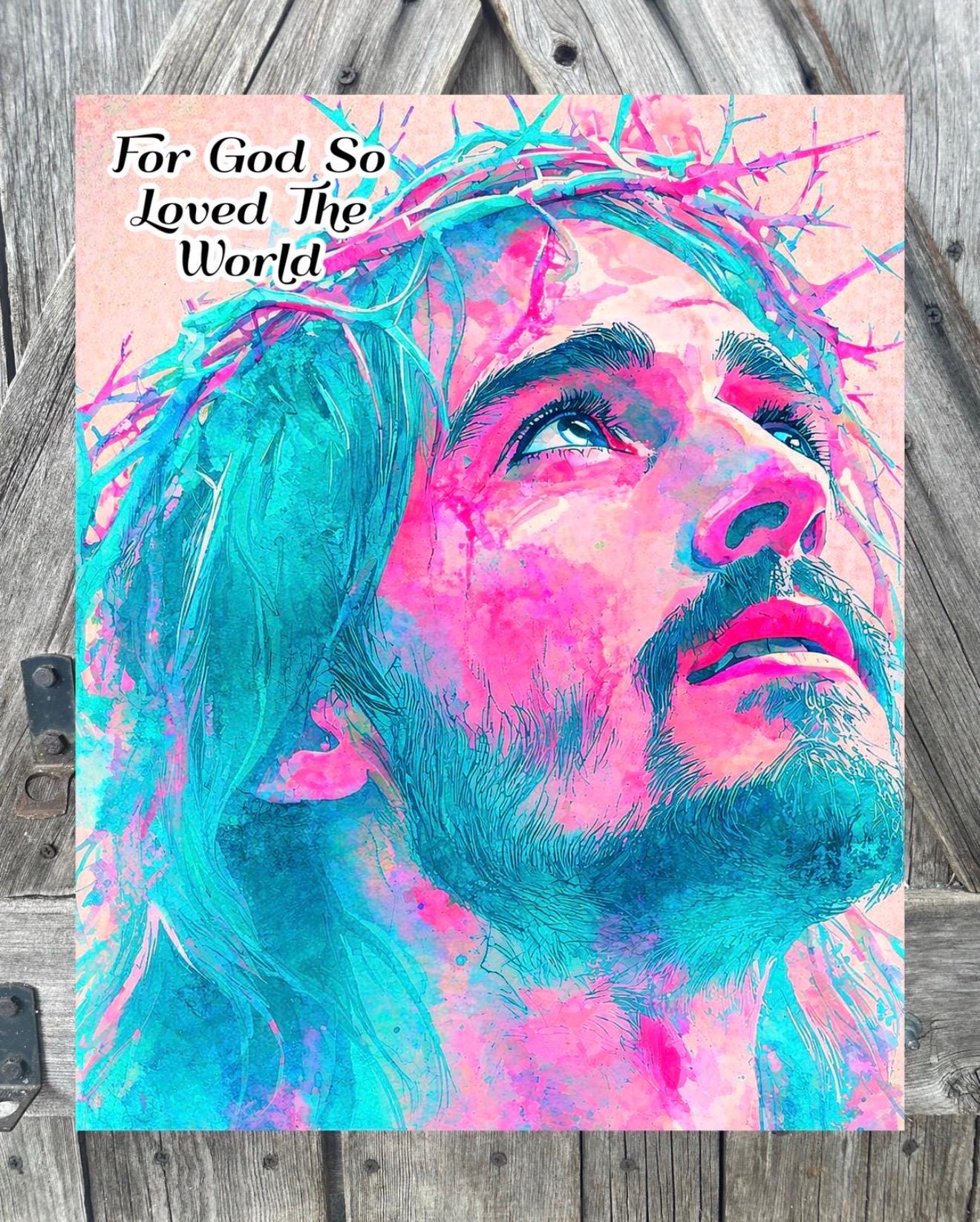 For God So Loved The World, Easter Sign, Easter Decor, Spring Sign