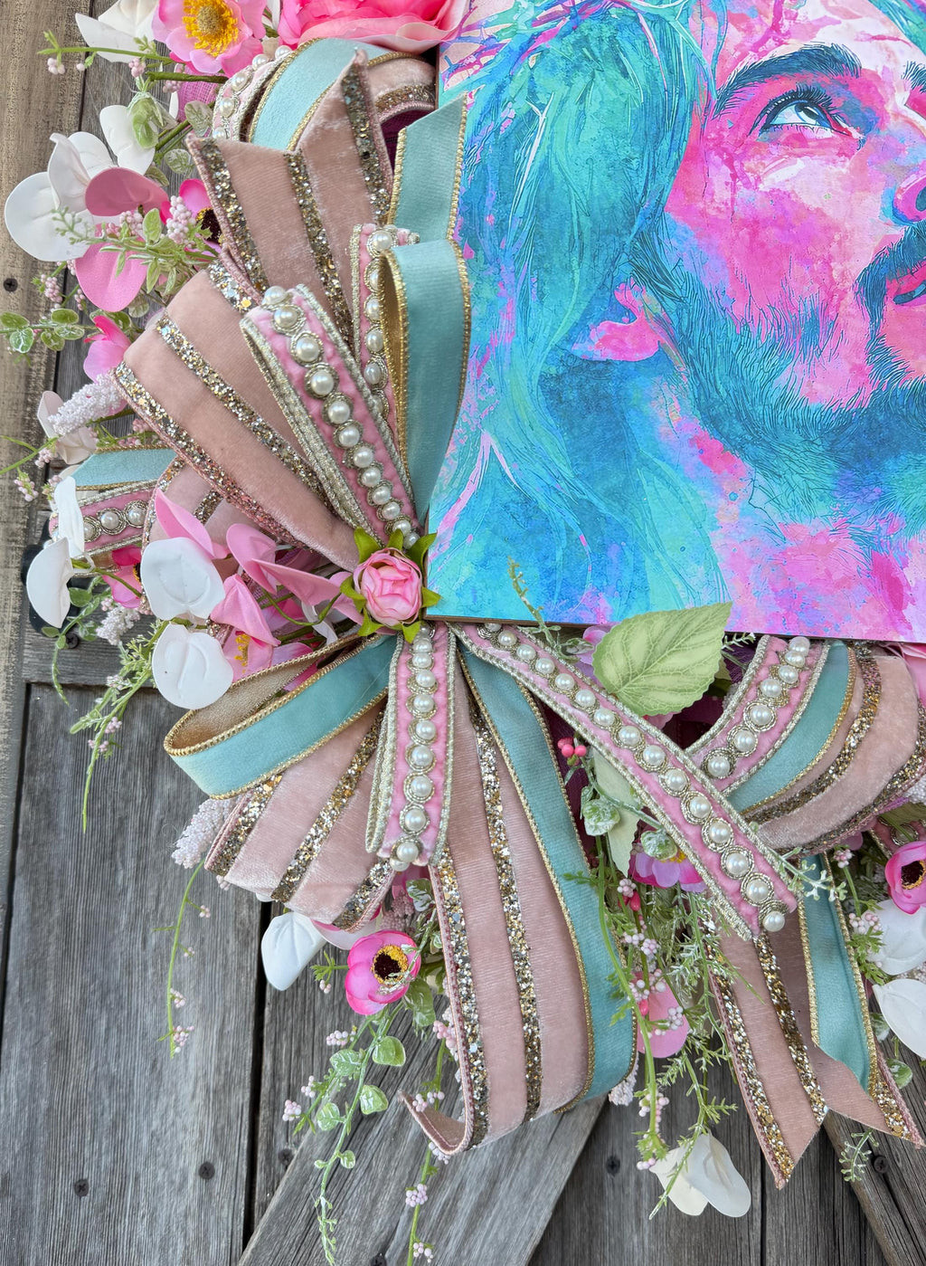 Easter Wreath, Spring Wreath, Jesus, He Is Risen