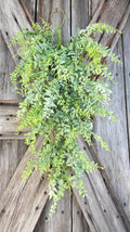 Flocked Fern Teardrop 28 Inch, Wreath Supply, Floral