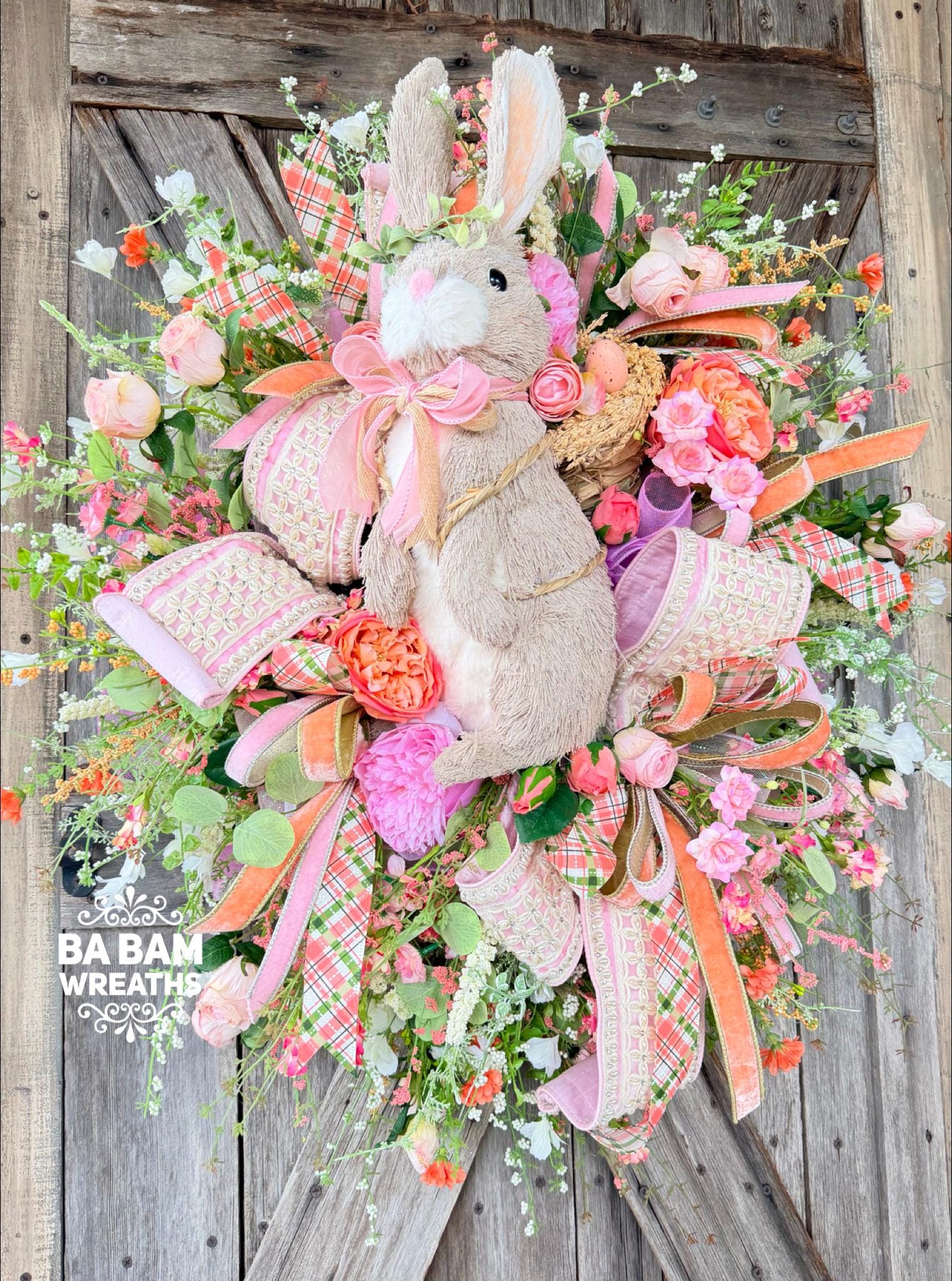 Bunny Wreath, Easter Wreath, Spring Wreath, Rabbit Wreath, Easter Front Door