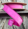 Hot Pink Velvet Wired Ribbon 1 Inch