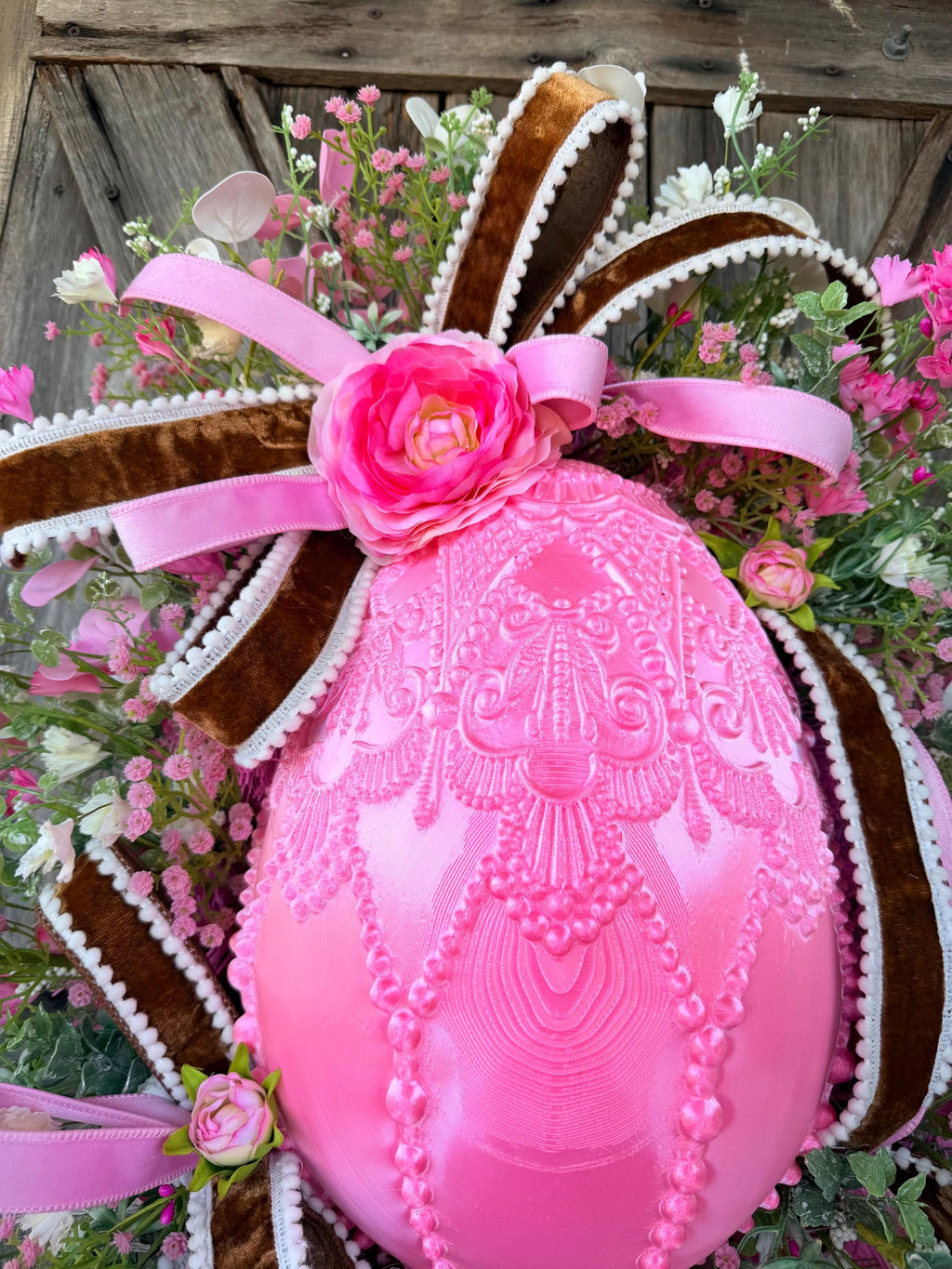 Pink Easter Wreath, Easter Wreath, Spring Wreath, Rabbit Wreath, Easter Front Door