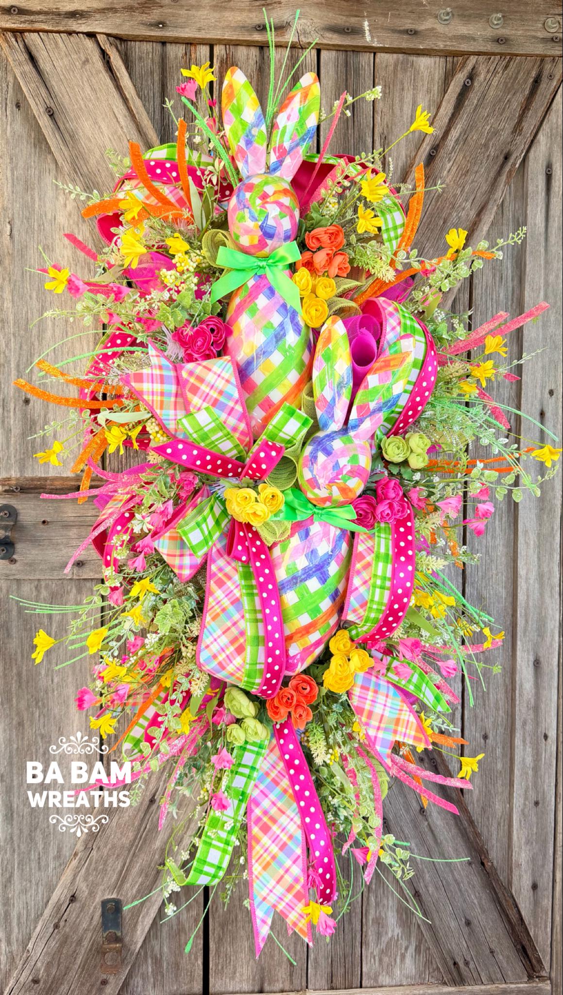 Bunny Wreath, Easter Wreath, Spring Wreath, Rabbit Wreath, Easter Front Door