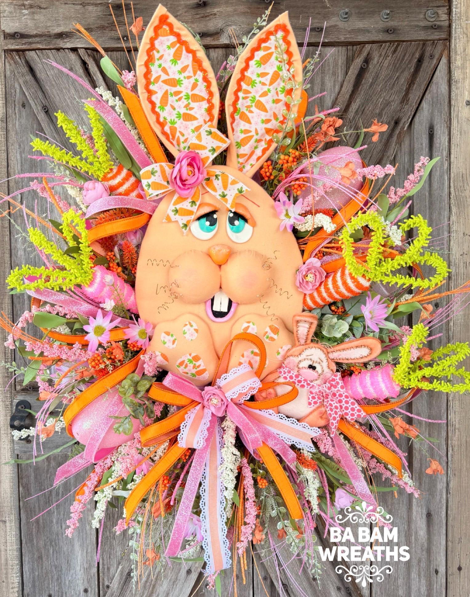 Bunny Wreath, Easter Wreath, Spring Wreath, Rabbit Wreath, Easter Front Door