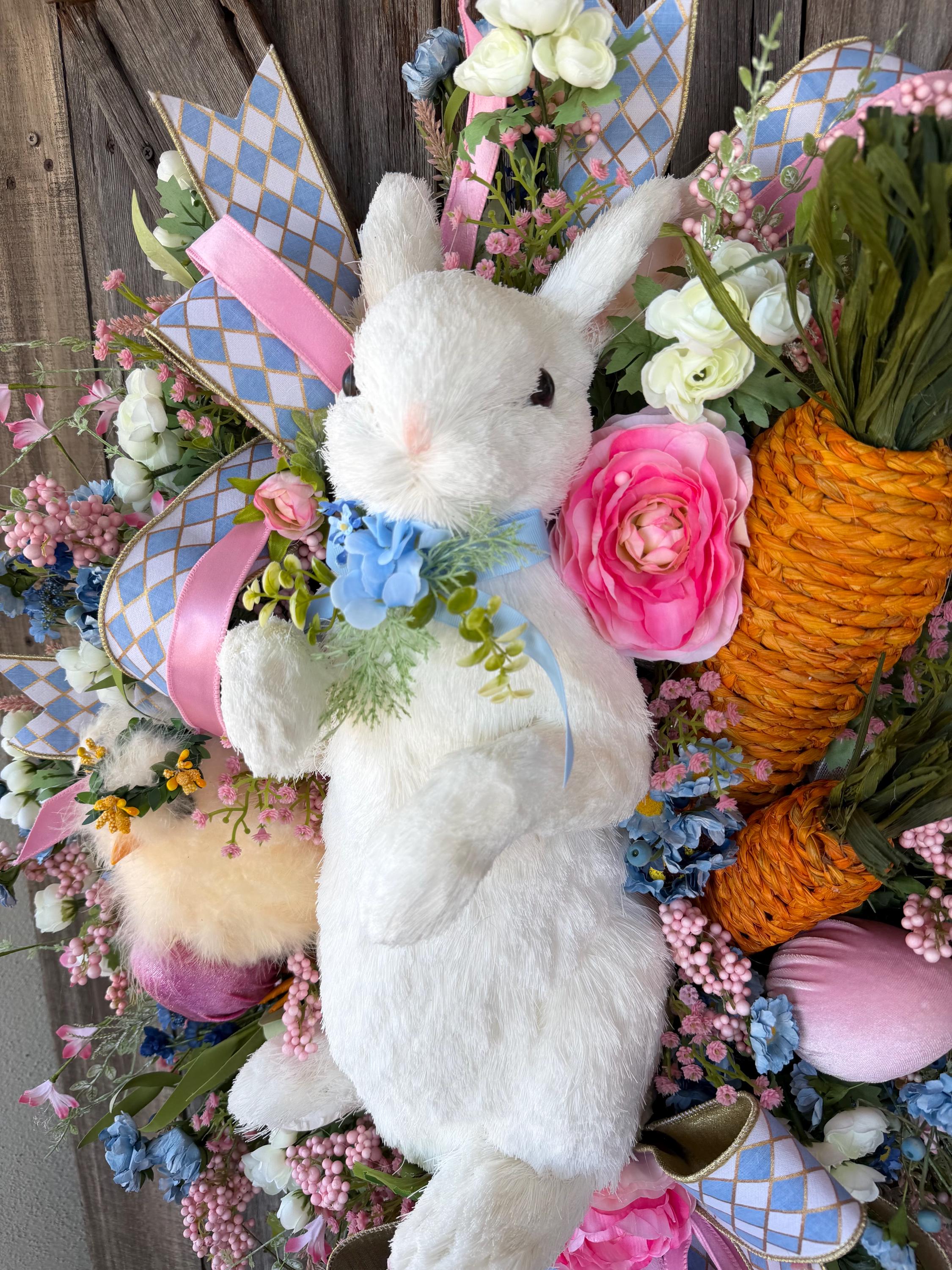 Bunny Wreath, Easter Wreath, Spring Wreath, Rabbit Wreath, Easter Front Door