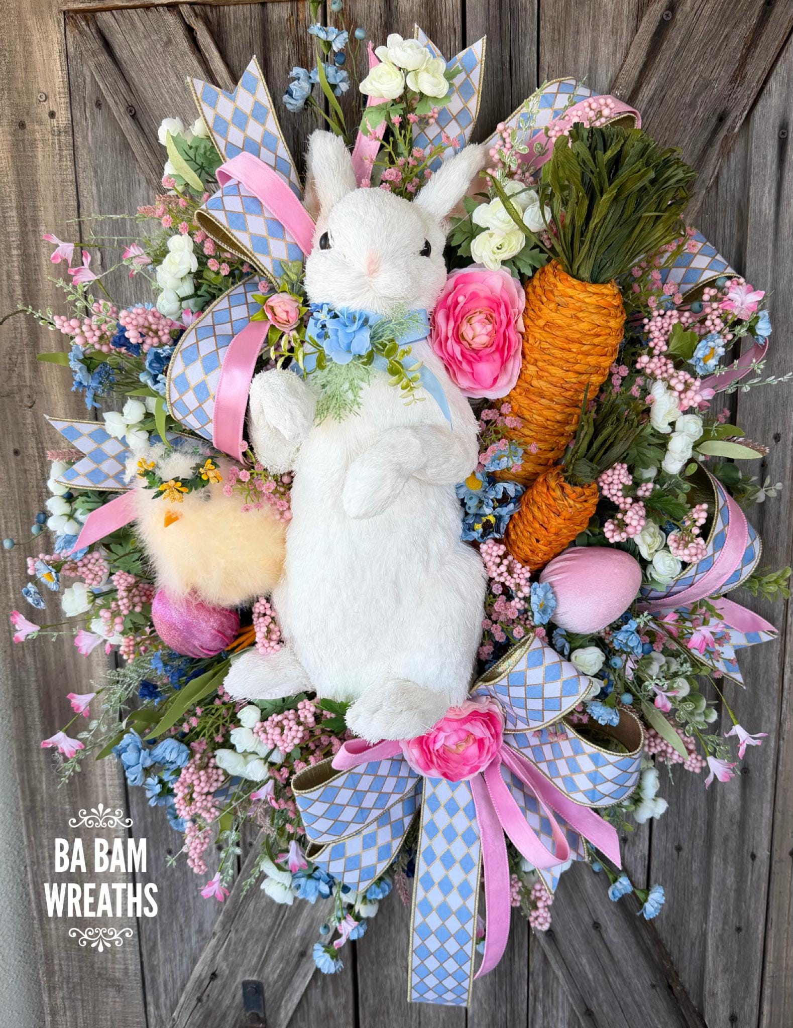 Bunny Wreath, Easter Wreath, Spring Wreath, Rabbit Wreath, Easter Front Door