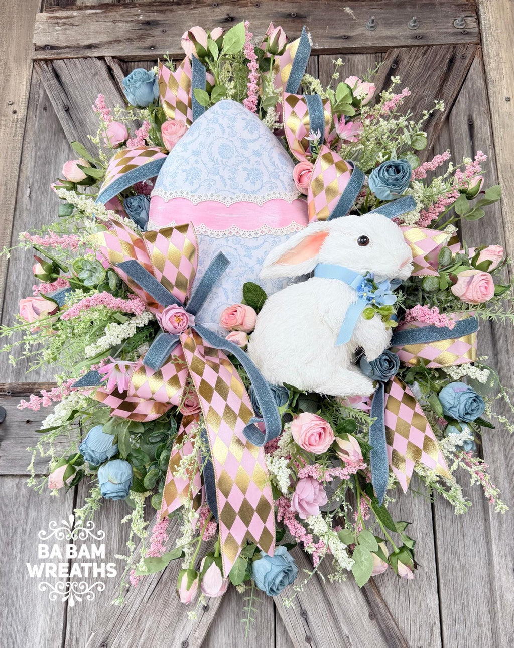 Bunny Wreath, Easter Wreath, Spring Wreath, Rabbit Wreath, Easter Front Door