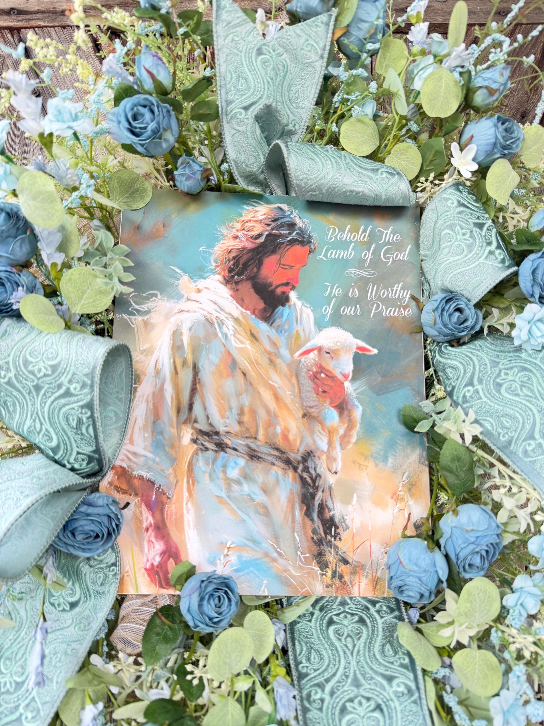 Easter Wreath, Spring Wreath, Jesus, He Is Risen