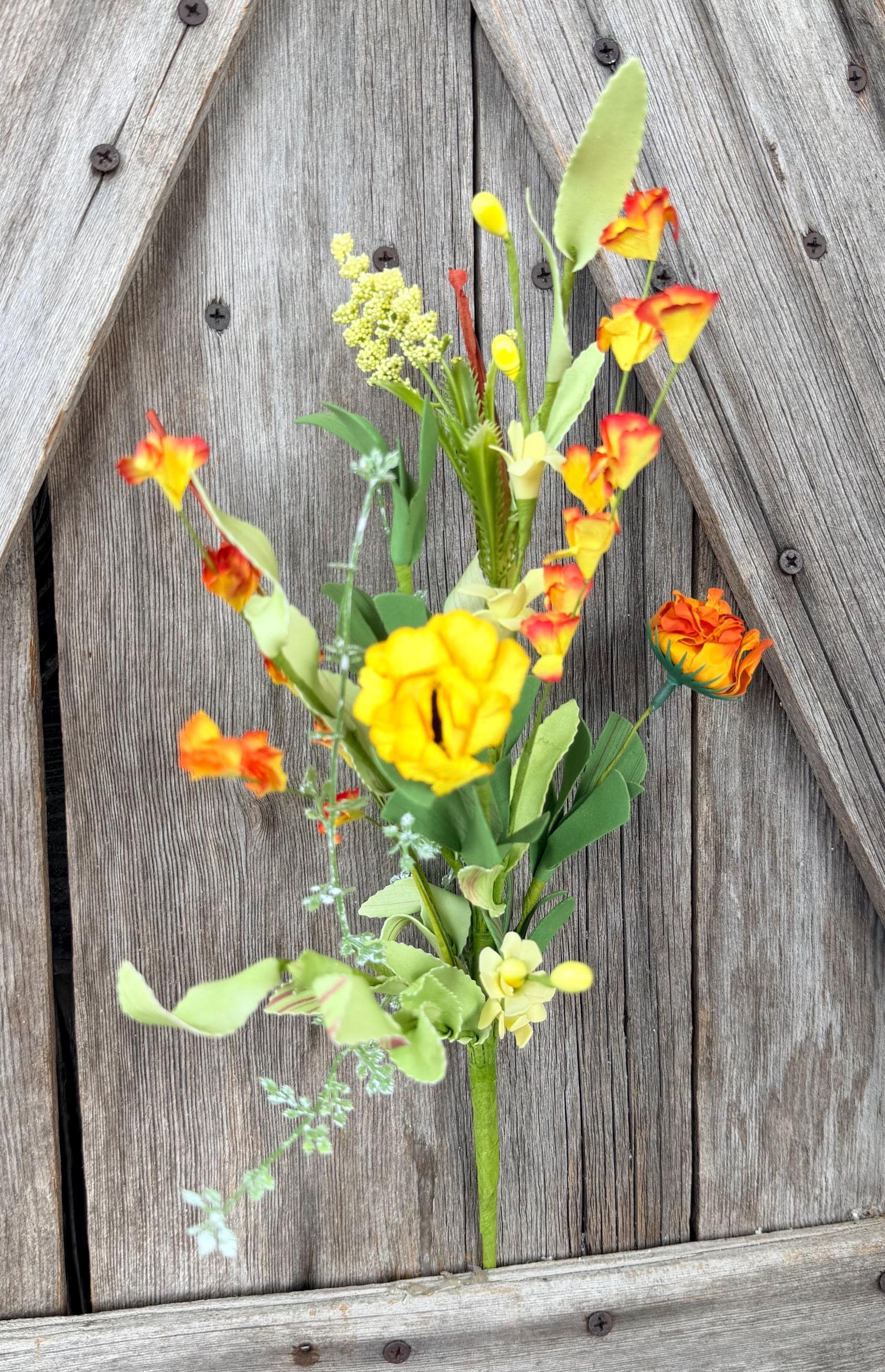 Yellow Daisy Mountain Flower Spray, Wreath Supply, Floral