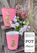 Pink Pot Flower Bundle, Wreath Supply, Floral