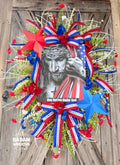 Patriotic Wreath, Summer Wreath, 4th Of July Wreath, USA Decor