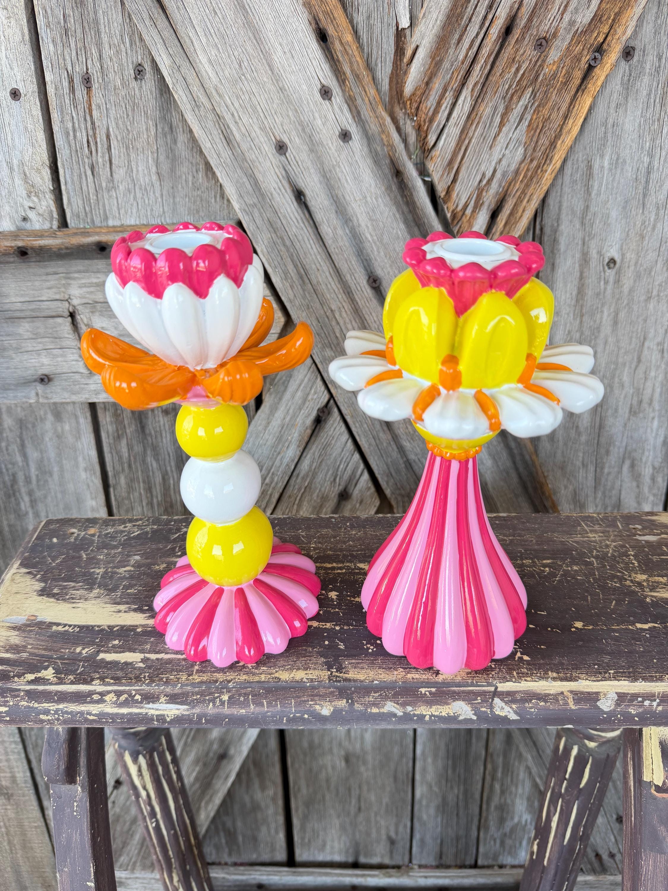 Set of Candlesticks, 8 Inches