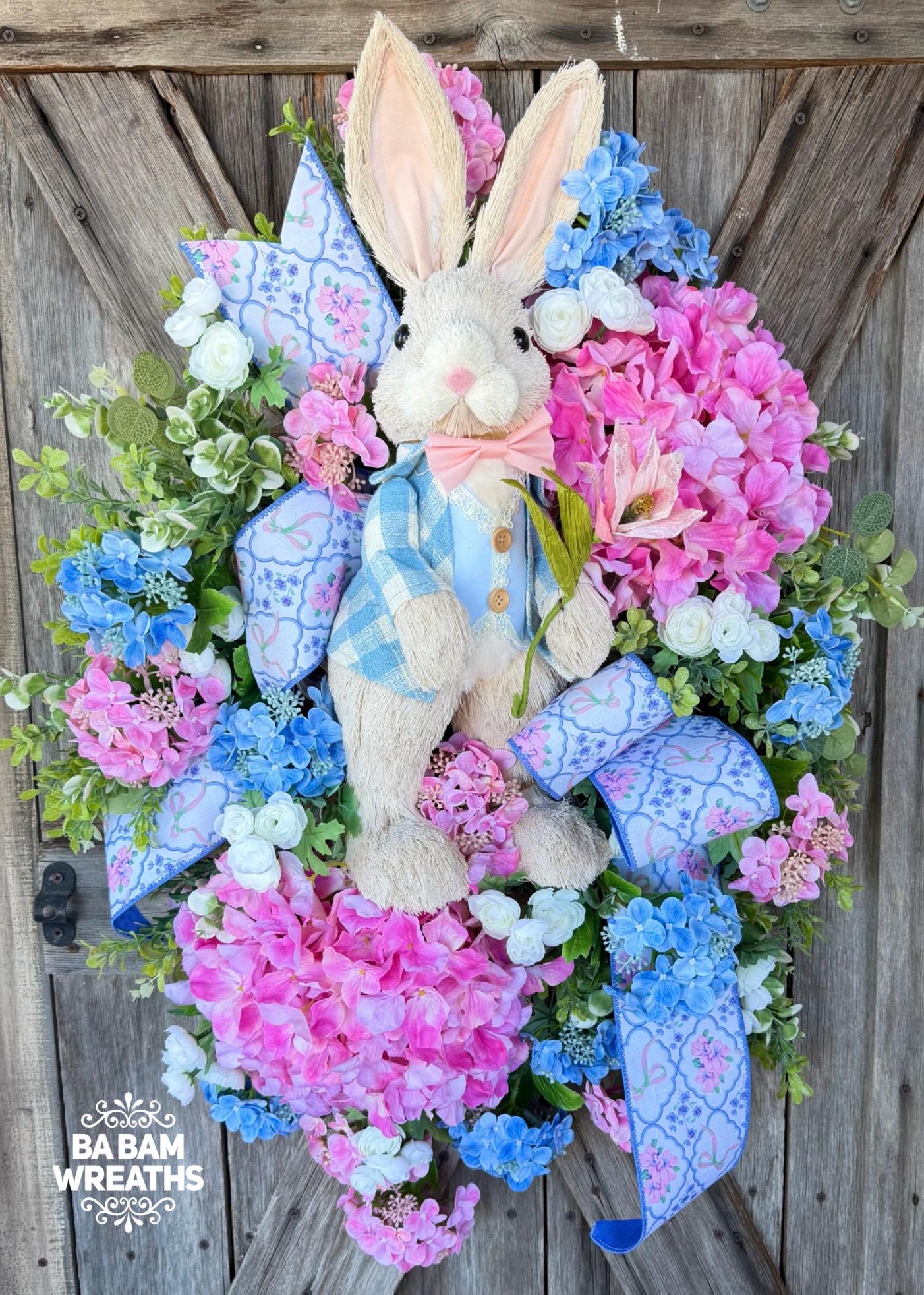 Bunny Wreath, Easter Wreath, Spring Wreath, Rabbit Wreath, Easter Front Door