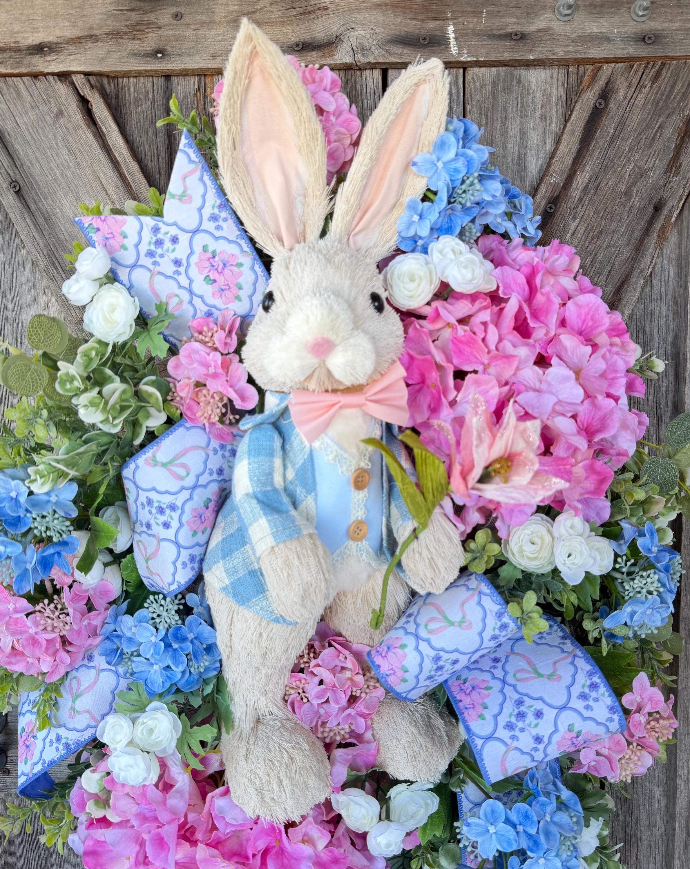 Bunny Wreath, Easter Wreath, Spring Wreath, Rabbit Wreath, Easter Front Door