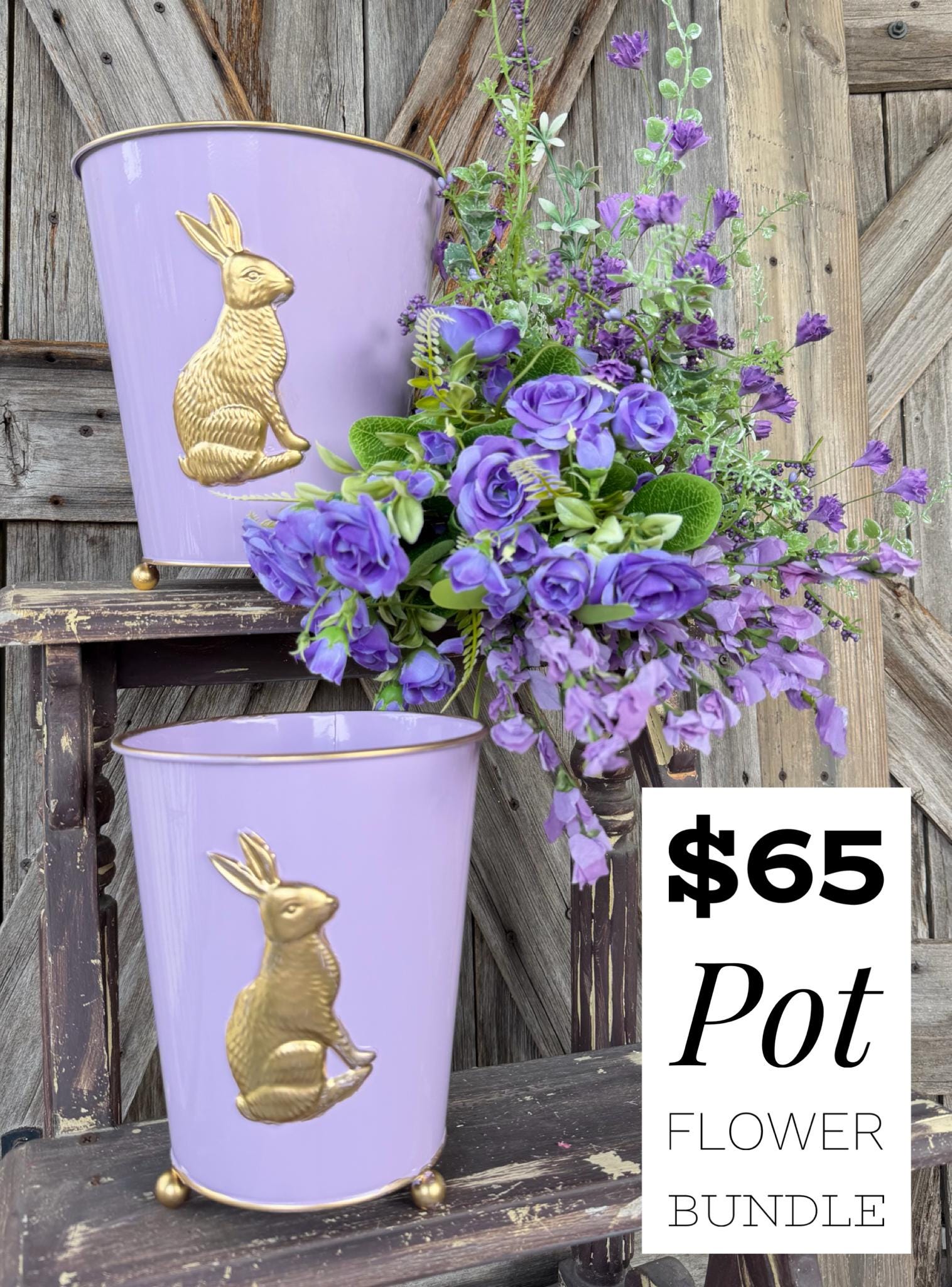 Lavender Pot Flower Bundle, Wreath Supply, Floral