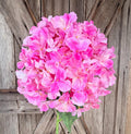 Jumbo Pink Hydrangea Stem, 12 Inch Flower Head, Wreath Supply, Floral