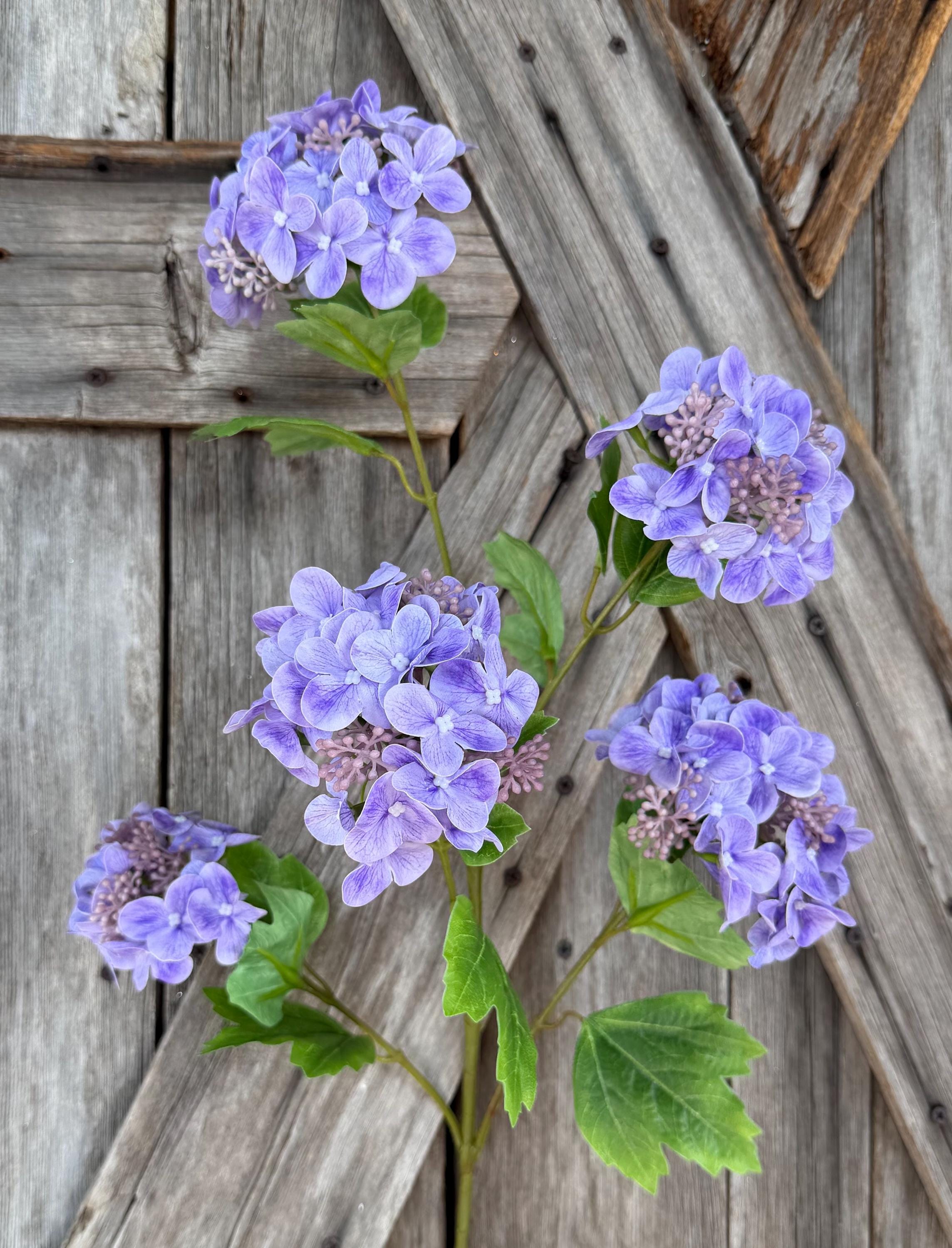 Lavender Hydrangea Spray, Wreath Supply, Floral