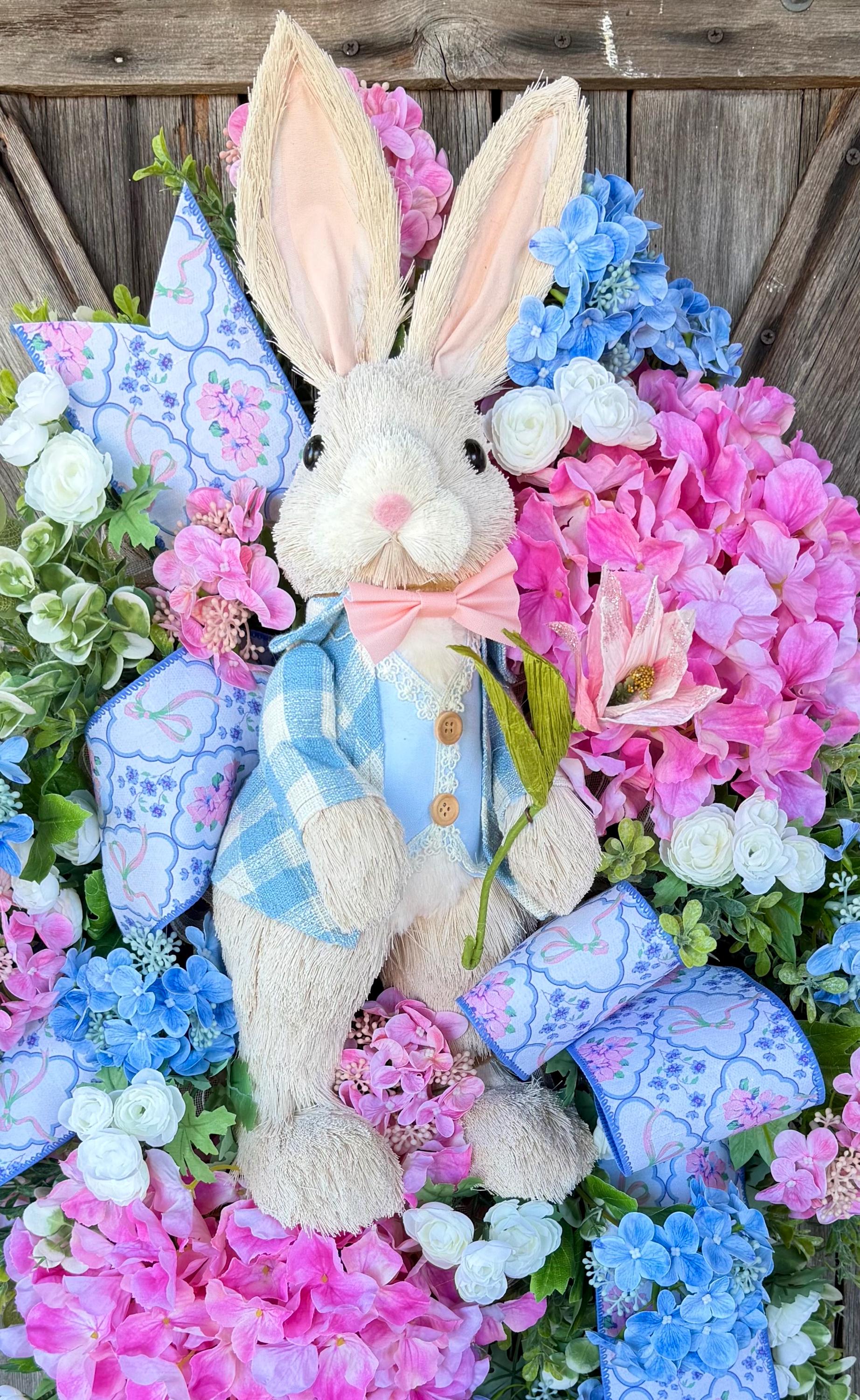 Bunny Wreath, Easter Wreath, Spring Wreath, Rabbit Wreath, Easter Front Door