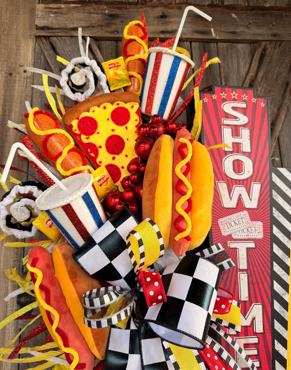 Movie Room Decor, Carnival Wreath, Circus Wreath, Summer Wreath