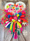 Fiesta Decor, Fiesta Decoration, Cinco De Mayo Wreath, Summer Wreath, Summer Decor