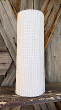 10 Yards, White Wide Stripe Mesh