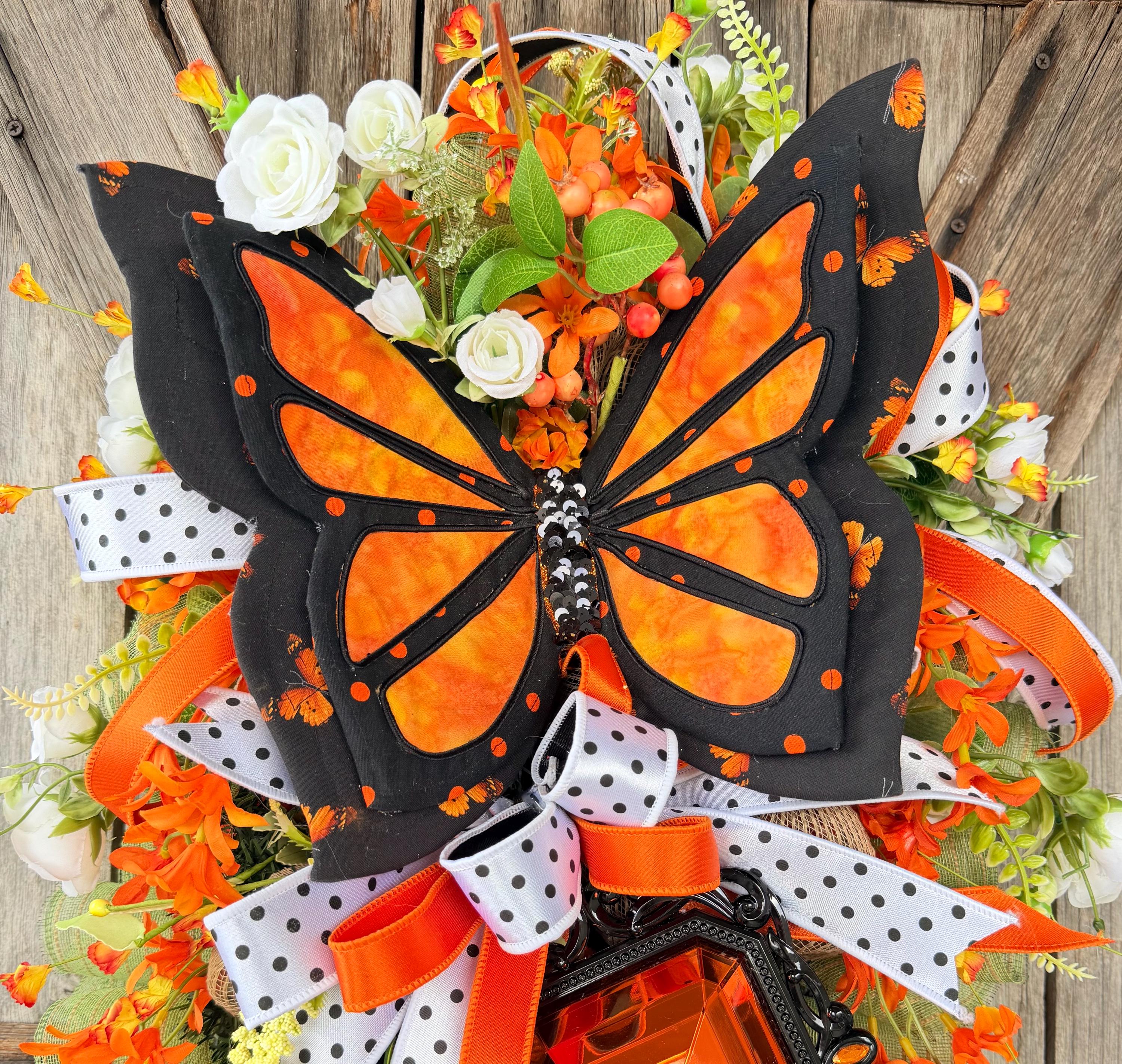 Butterfly Wreath, Moss Wreath, Everyday Wreath, All Season Wreath, Summer Wreath