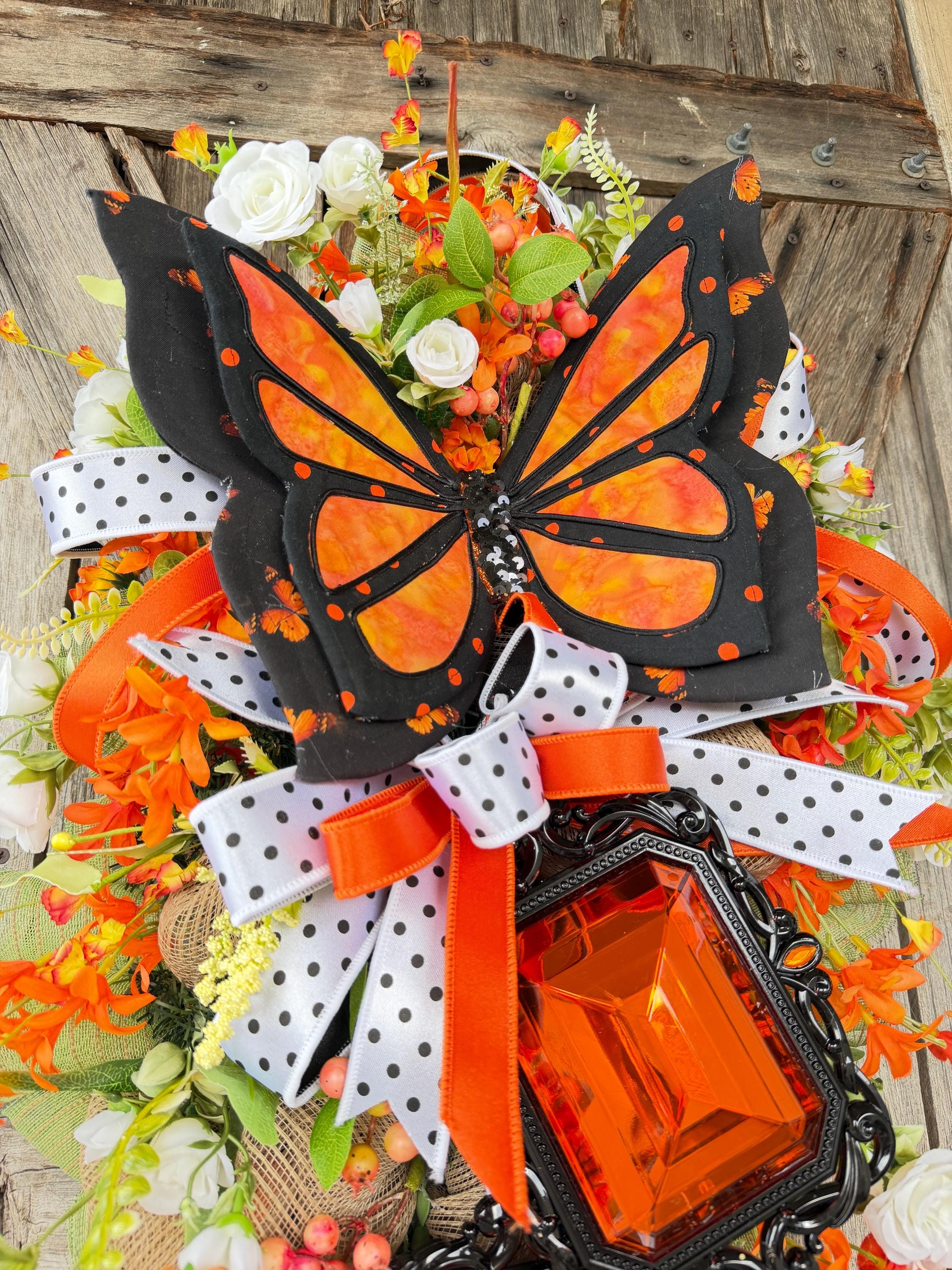 Butterfly Wreath, Moss Wreath, Everyday Wreath, All Season Wreath, Summer Wreath