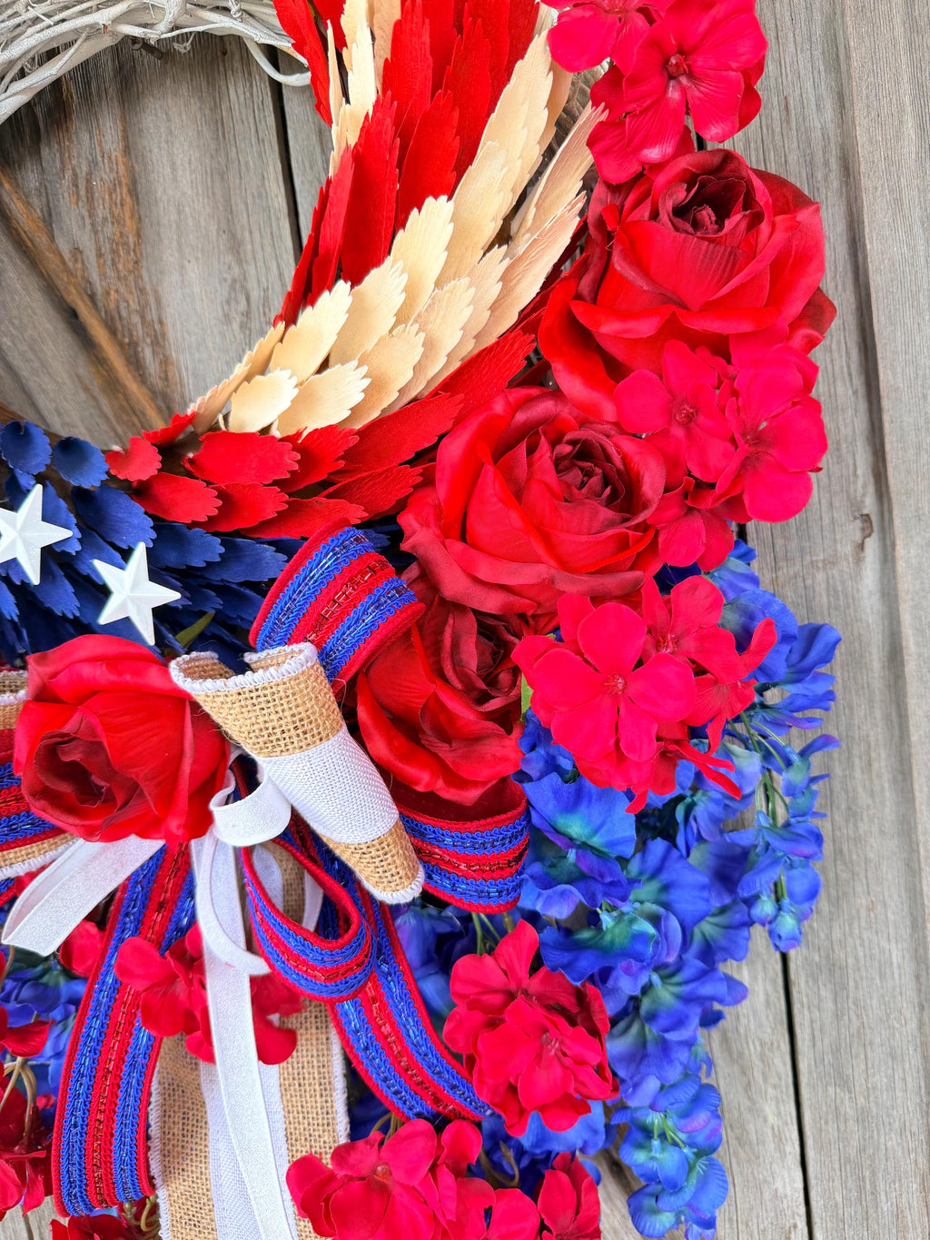 Patriotic Wreath, Summer Wreath, 4th Of July Wreath, USA Decor