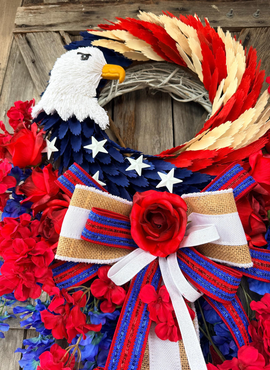 Patriotic Wreath, Summer Wreath, 4th Of July Wreath, USA Decor