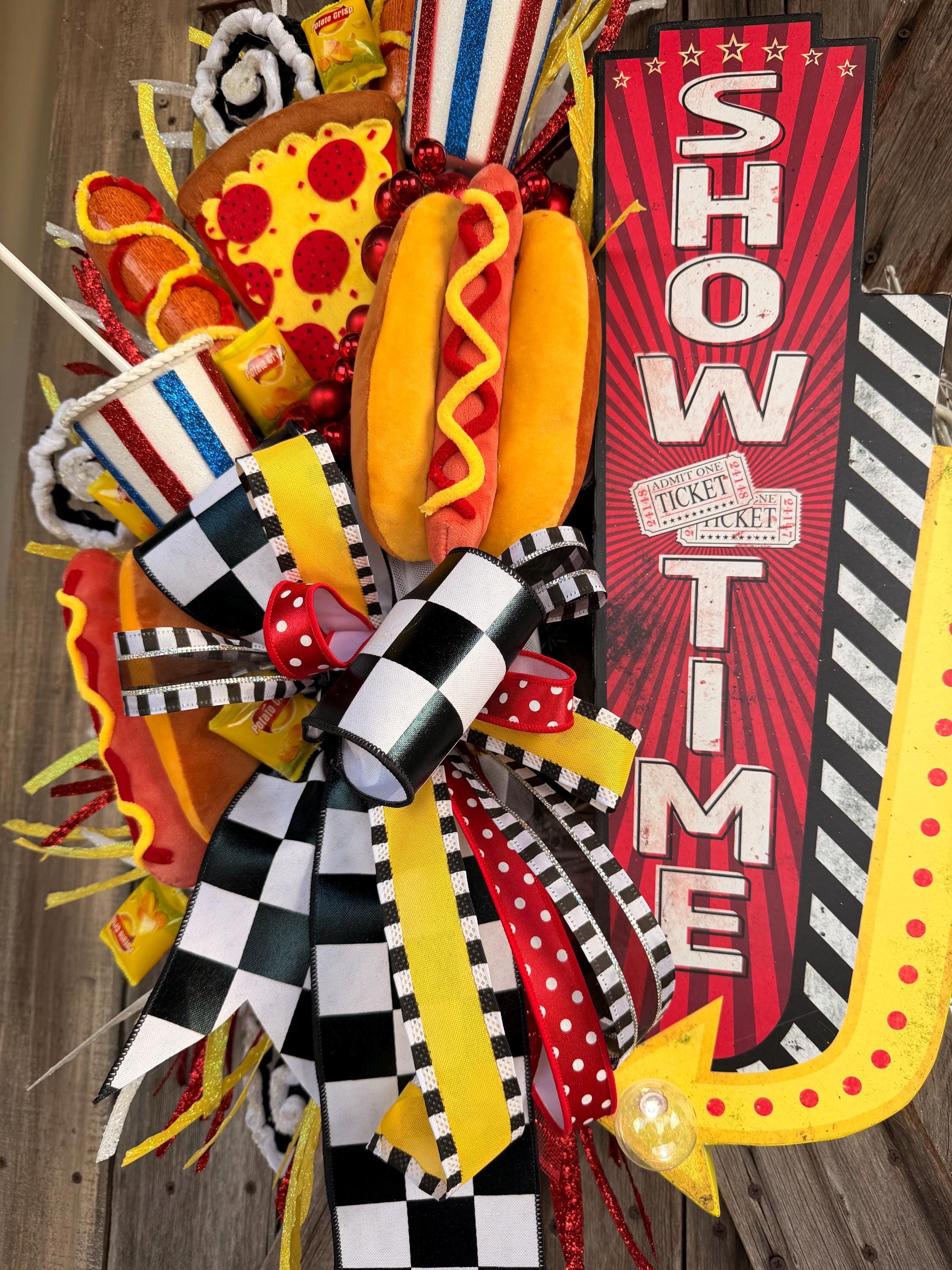 Movie Room Decor, Carnival Wreath, Circus Wreath, Summer Wreath