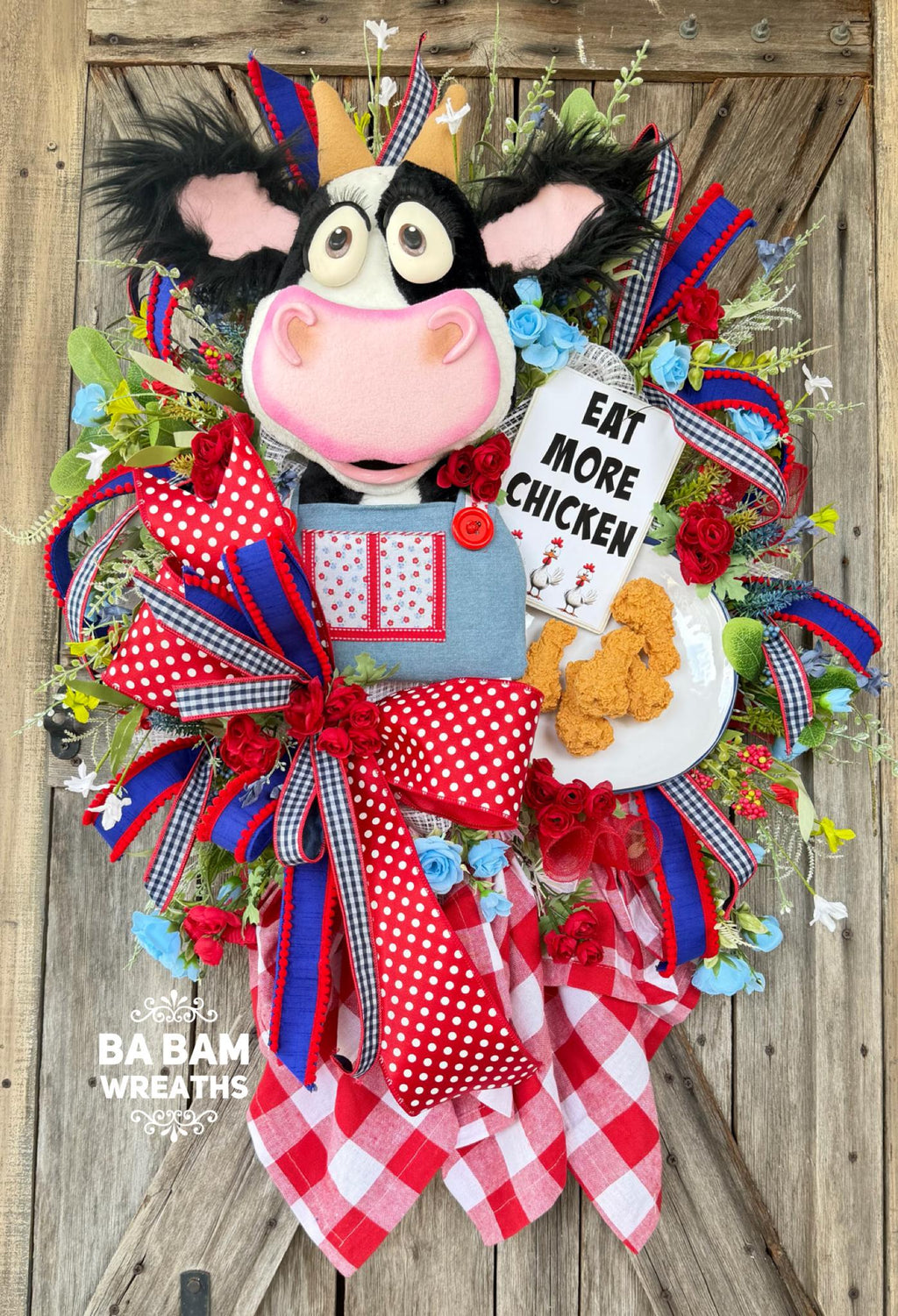Farmhouse Wreath, Chicken Wreath, Cow Wreath, Summer Wreath, Everyday Wreath