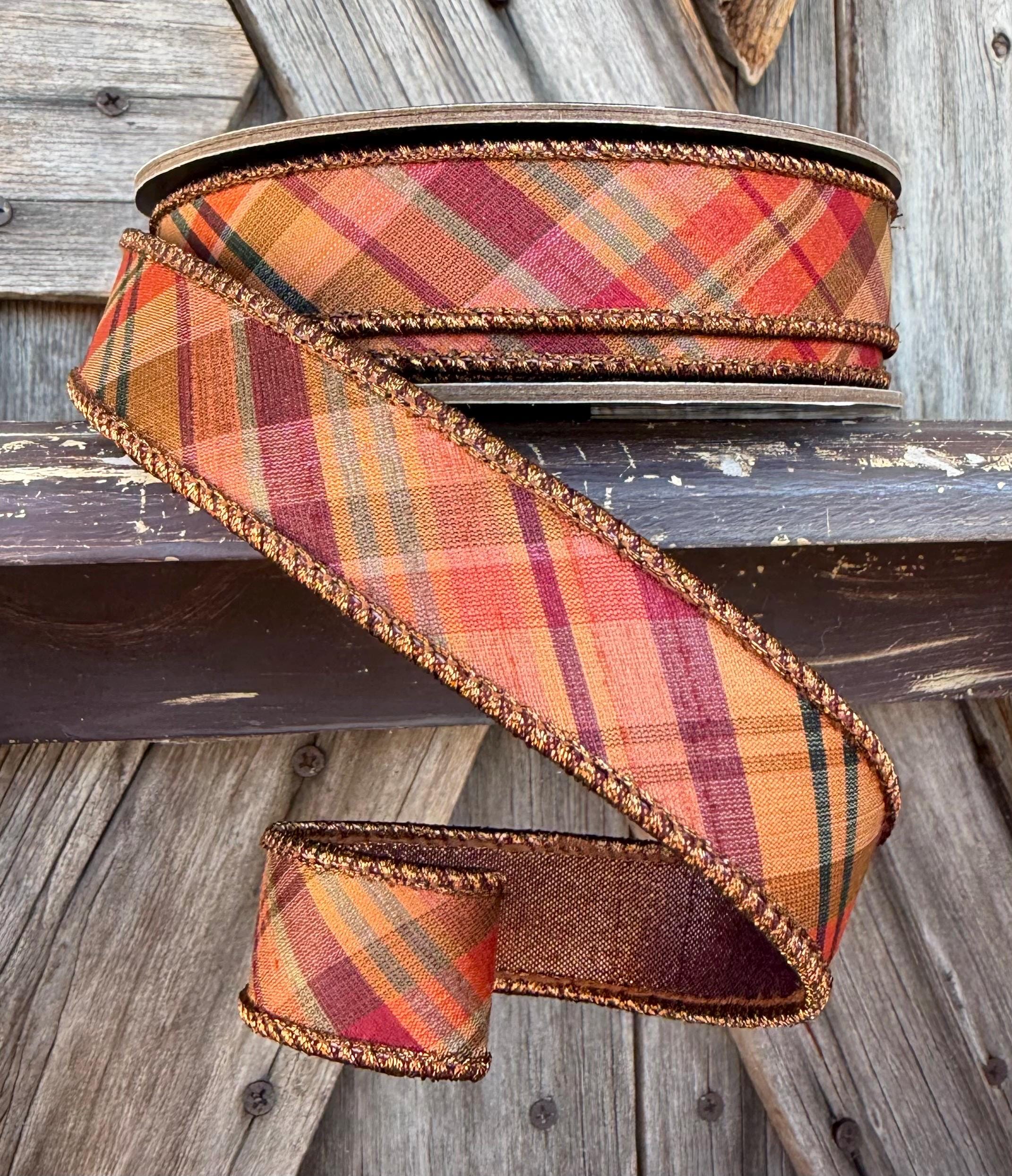Cooper Plaid 1 Inch Wired Ribbon