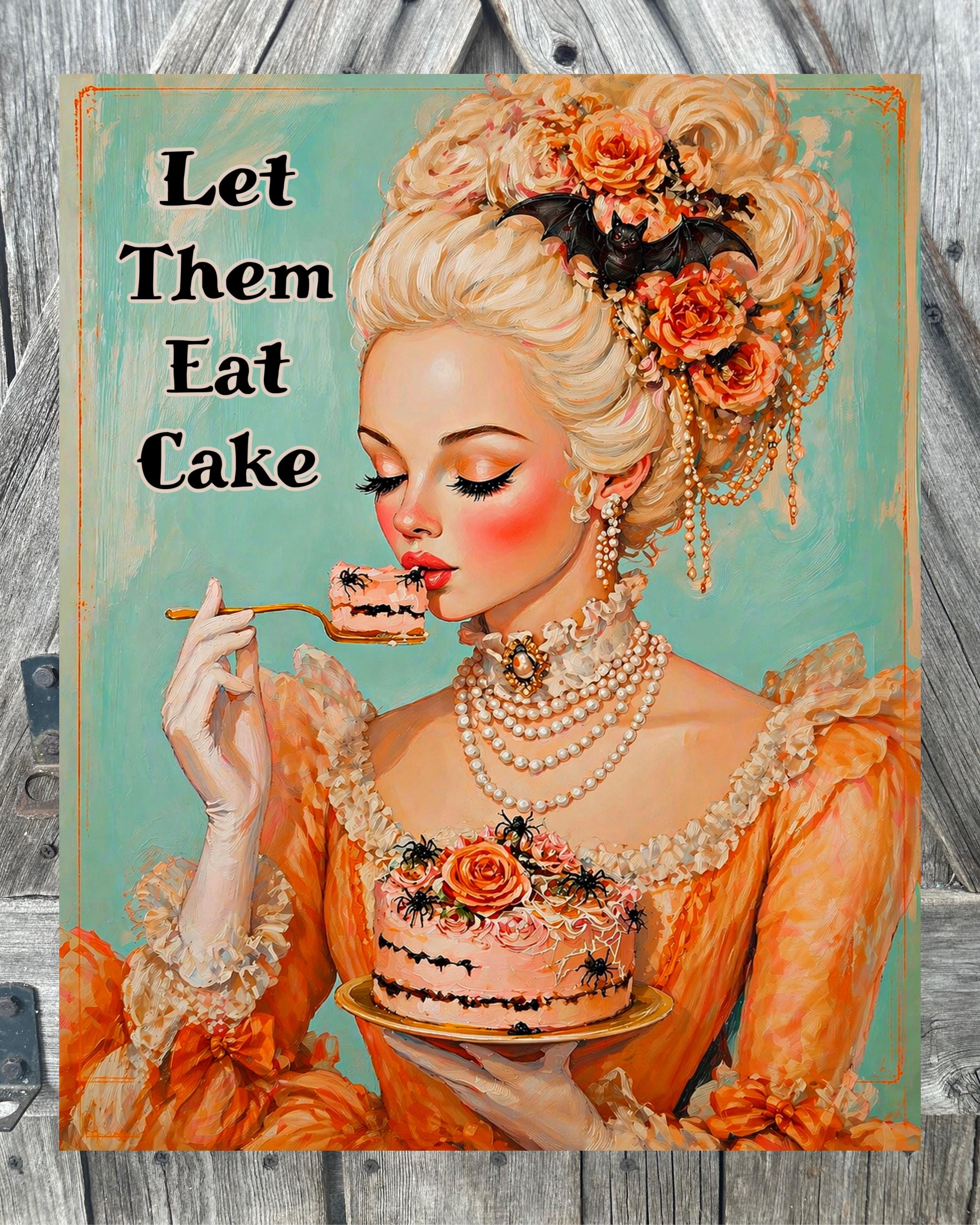 Let Them Eat Cake Halloween, Halloween Sign, Halloween Decor, Halloween Wall Art
