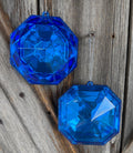 Set of 2 Blue Sapphire 4 Inch Shatterproof Ornaments