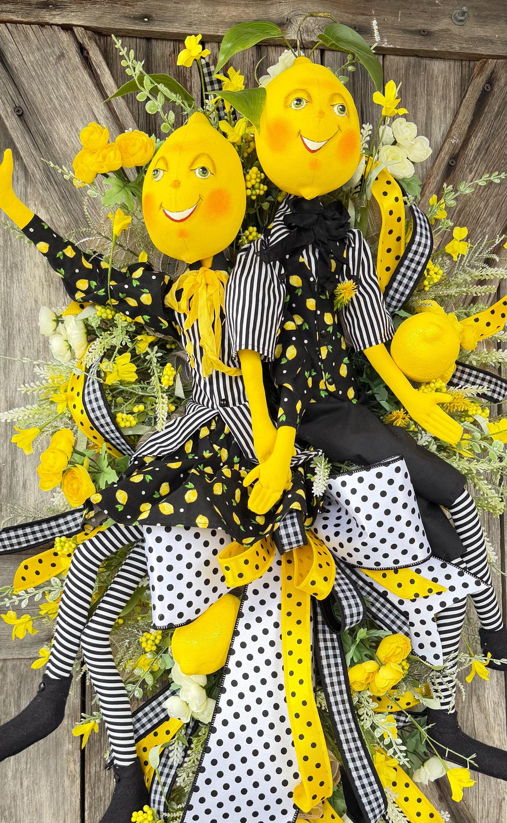 Lemon Wreath, Yellow Wreath, Summer Wreath, Summer Door Hanging