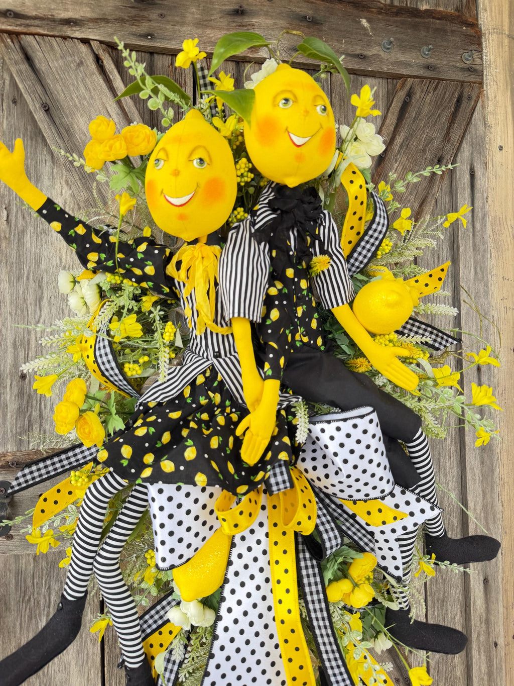 Lemon Wreath, Yellow Wreath, Summer Wreath, Summer Door Hanging