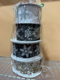 Rolls of Snowflake Ribbon~ Jackie, Warehouse Sale