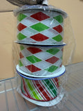 Rolls of Green Red Craftex Ribbon~ Jackie, Warehouse Sale