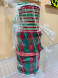 Rolls of Red Green Ribbon~ Jackie, Warehouse Sale