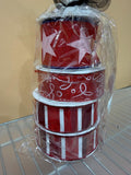 Rolls of Red White Ribbon~ Jackie, Warehouse Sale