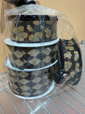 Rolls of Black Gold Burlap Ribbon~ Jackie, Warehouse Sale