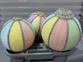 3 Ornaments Jeweled~ Pastels