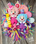 Clown Decor, Birthday Wreath, Clown Wreath, Everyday Wreath, All Season Door Hanging, Circus Wreath
