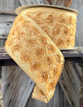 Gold Rosette Wired Ribbon 4 Inch