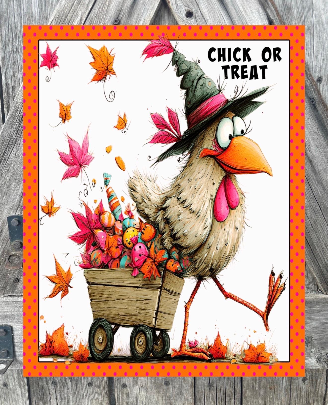 Chick or Treat, Halloween Sign, Halloween Decor, Halloween Wall Art