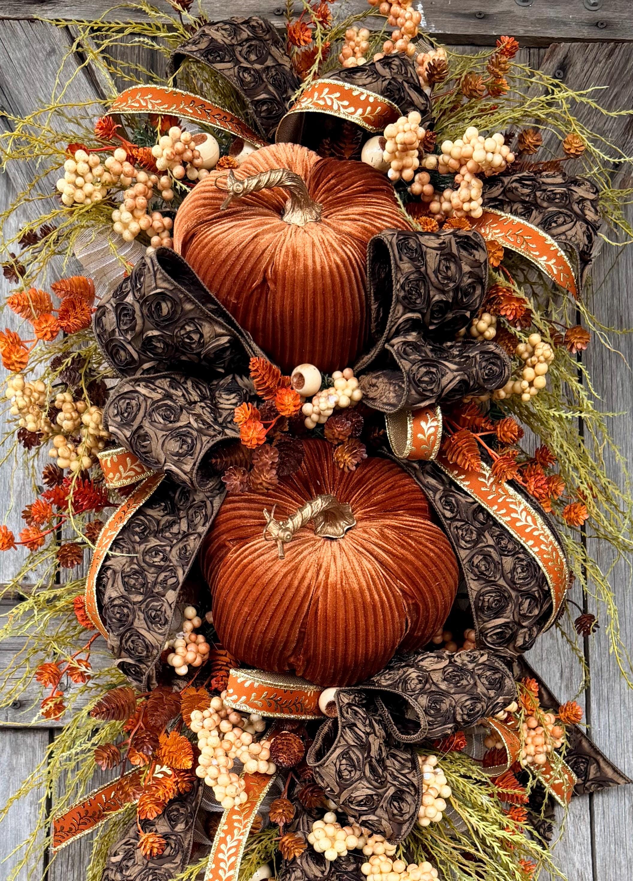 Autumn Wreath, Fall Decor, Halloween Swag, Fall Wreath, Fall Door